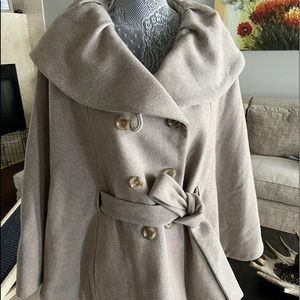 Calvin Klein Women’s Dress Cape Coat (wool blend)